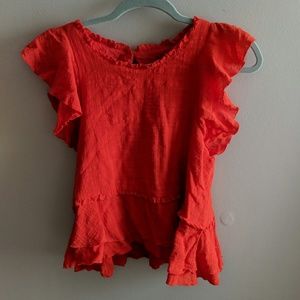 ANTHROPOLOGIE | Maeve orange red top